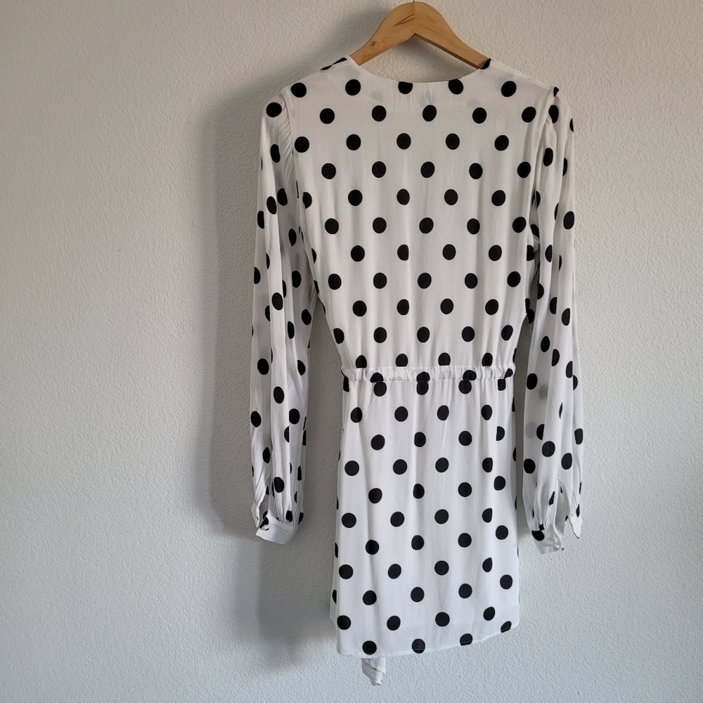 Lovers + Friends Maggie polka dot long sleeve wrap dress - Picture 10 of 12